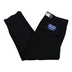 NAUTICA Modern-Fit Performance Stretch Dress Pants Black 42 x 30